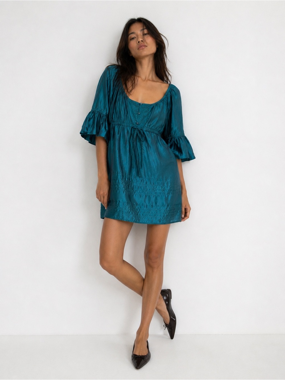 April Cornell Teal Dress